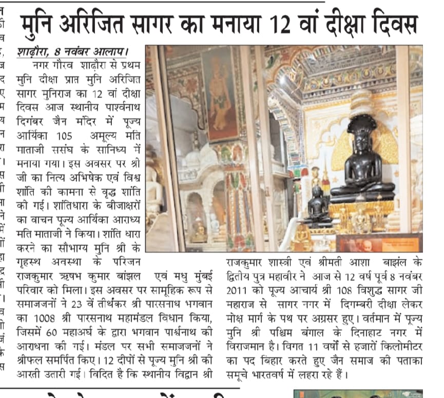 Shri Parshvnath Digamber Jain Mandir, Shadora, District-Ashok Nagar (M.P.) image 1