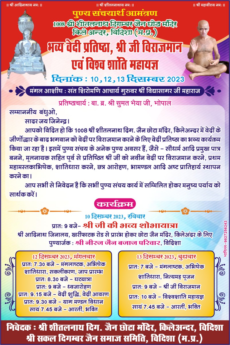 Shri Shitalnath Digamber Jain Chota Mandir, Daulatpur, Vidisha (M.P.) image 8