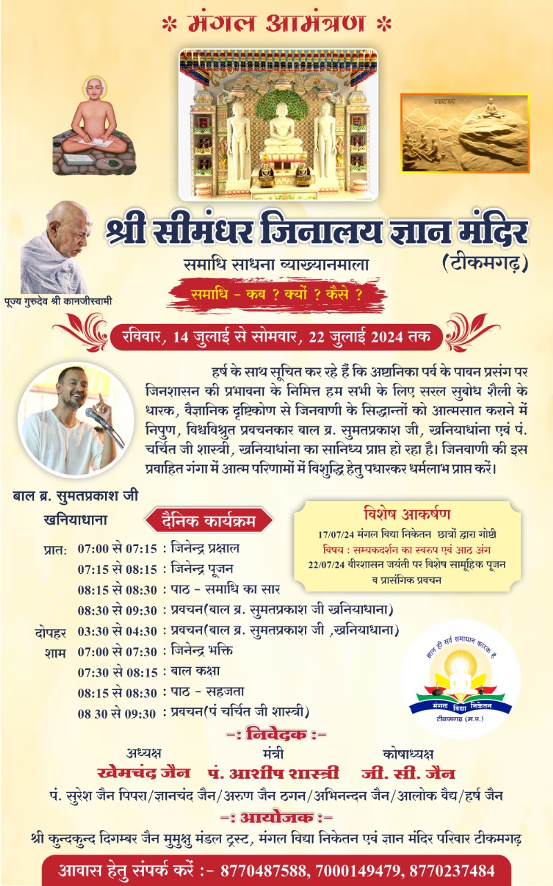 Shri 1008 Digamber Jain Simandhar Jin Chaitalaya Gyan Mandir, Katra Bazar, Tikamgarh (M.P.) image 13