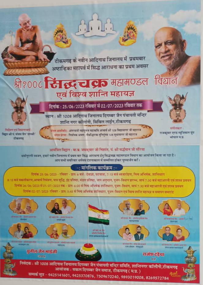 Shri 1008 Adinath Jinalaya Digamber Jain Panchayati Mandir, Shanti Nagar Colony, Civil Line, Tikamgarh (M.P.) thumbnail 5