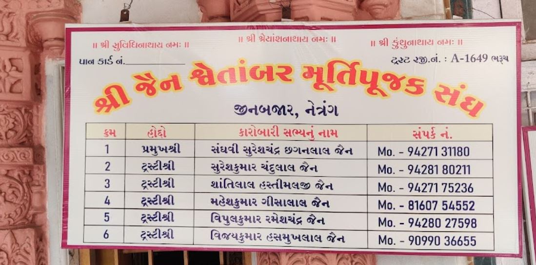 Shri Shreyansnath Bhagwan Shwetamber Jain Derasar, Jinbazar, Netrang, District - Bharuch (Gujarat) image 5