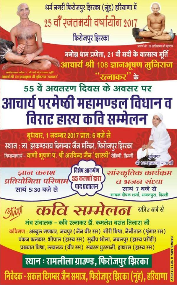 Lala Harkanth Rai Digamber Jain Mandir, Ferozepur Jhirka, District-Nuh (Haryana) main image