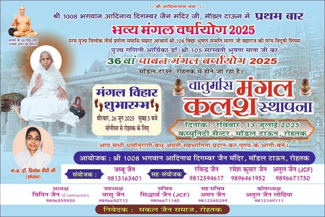 Shri 1008 Bhagwan Adinath Digambar Jain Mandir, Model Town, Rohtak (Haryana) main image