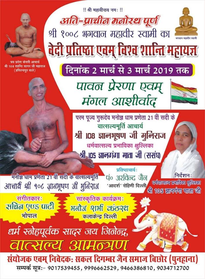 Shri Digamber Jain Mandir, Bichhor (Bichore), District-Nuh (Haryana) main image